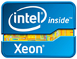Picture of an Intel Xeon Inside microprocessor 