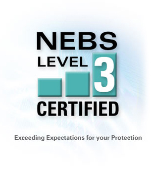 'NEBS level 3 certified' graphic 