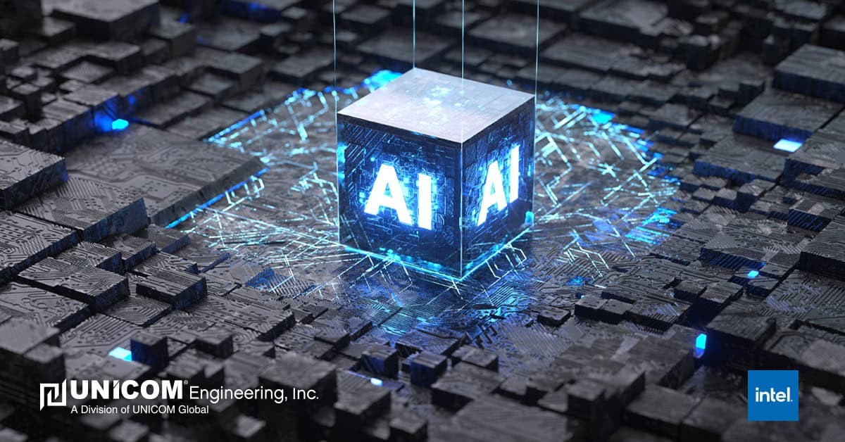 AI bock with brain processing chips