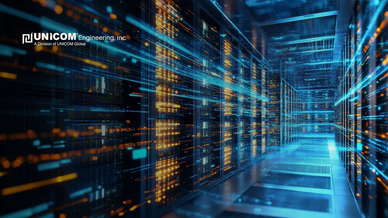 Server room with liquid cooling