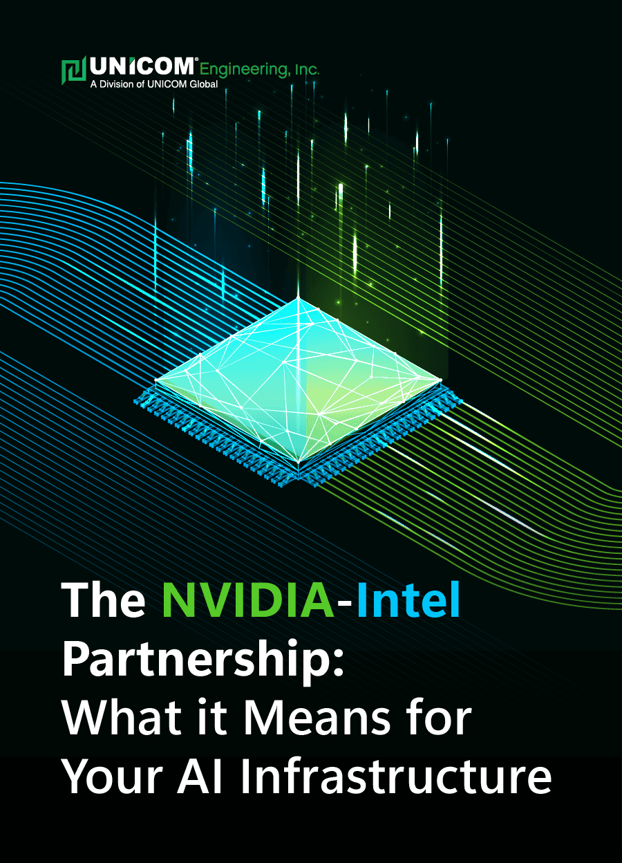 CPU connected by green and blue lines to represent NVIDIA and Intel Collaboration