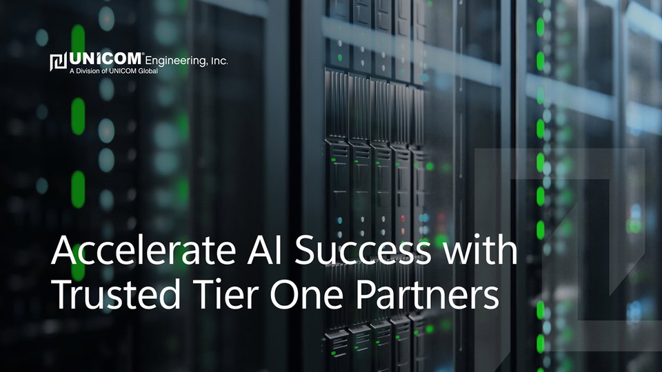 Engineering woman at server terminal