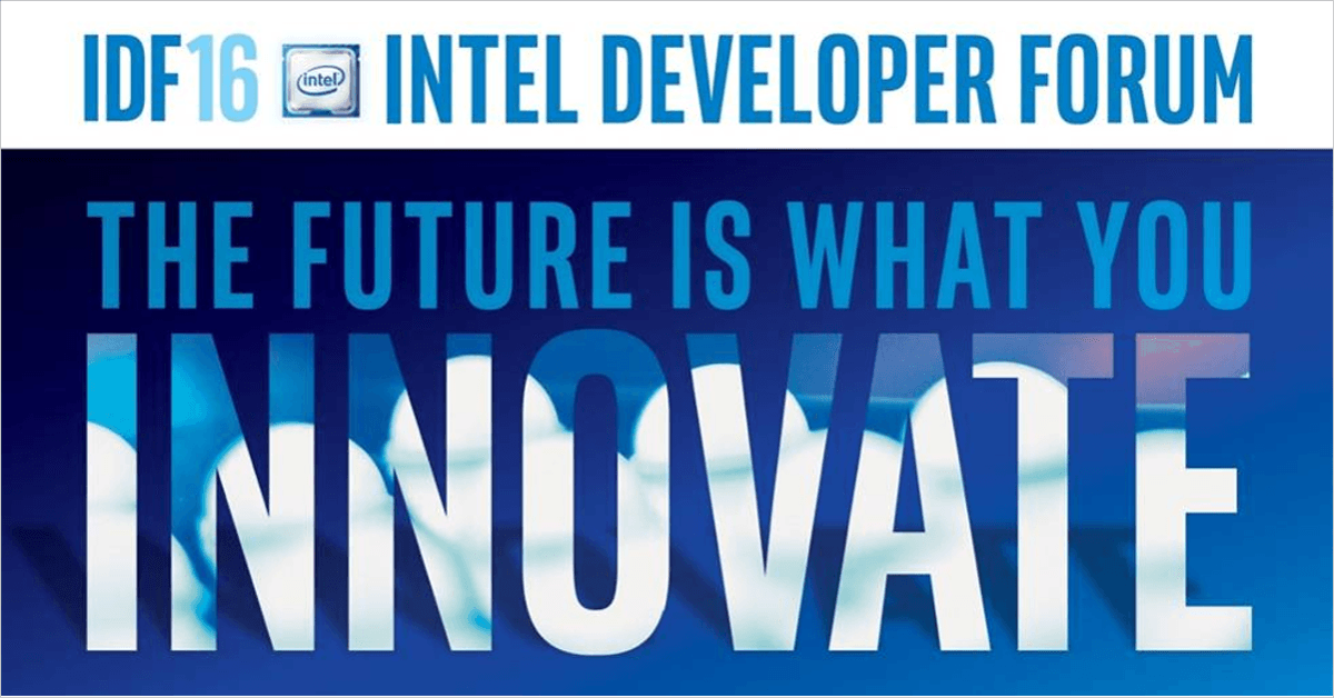 IDF16 title page with blue and white coloring