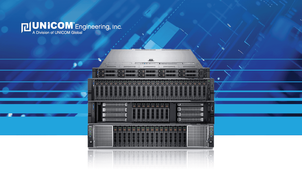 Dell PowerEdge Immersion-Ready servers on tech background