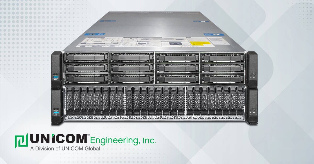 E-2900 R6 enterprise server with UNICOM Engineering logo in the lower left corner