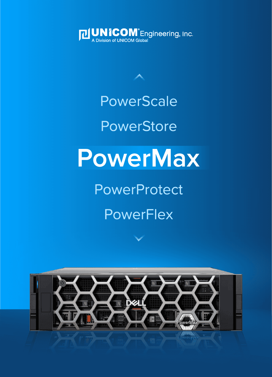 Dell PowerMax Server with options for Dell PowerStore, PowerProtect, PowerScale, and PowerFlex