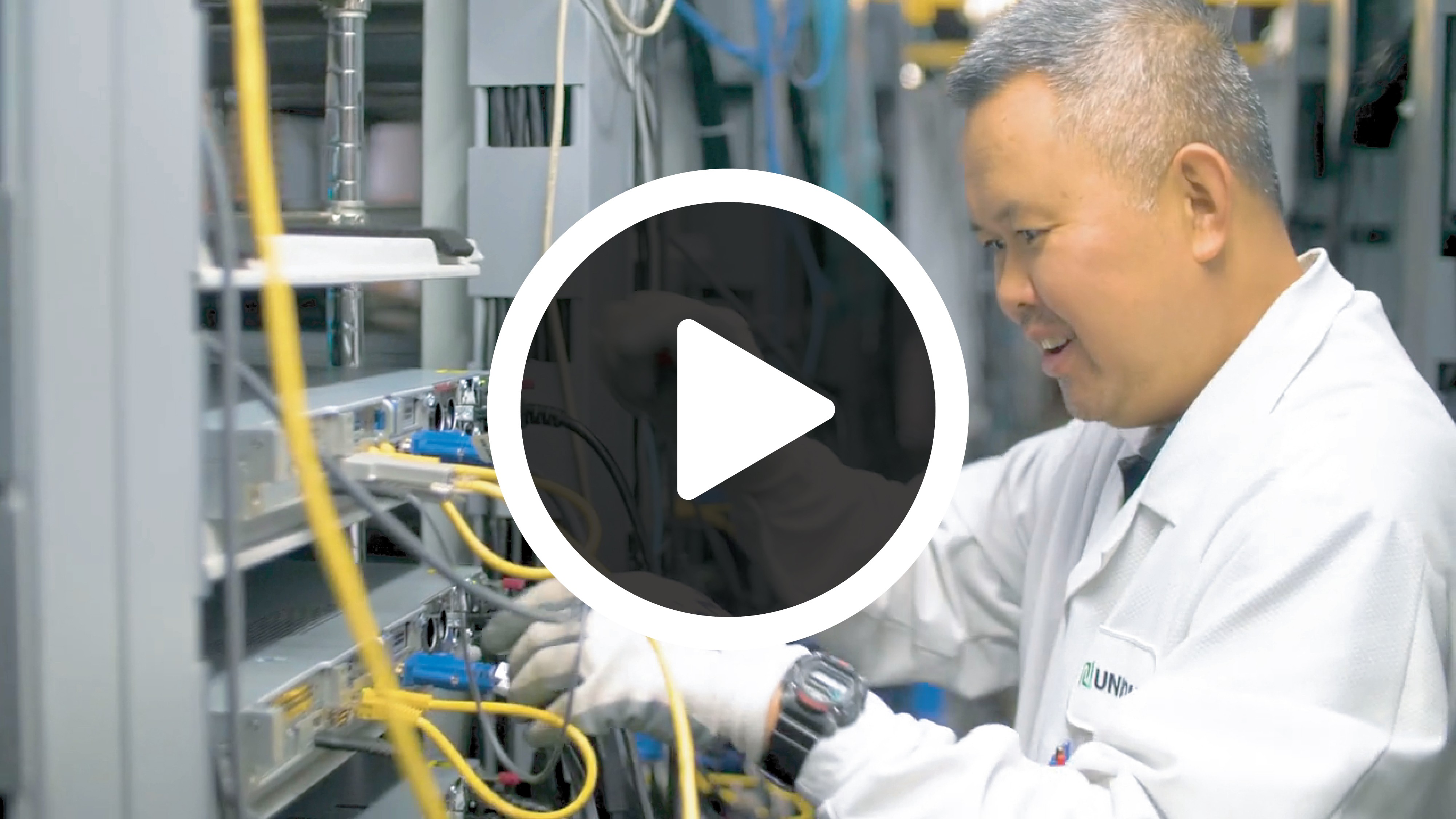 UNICOM Engineering technician is testing an integrated system.