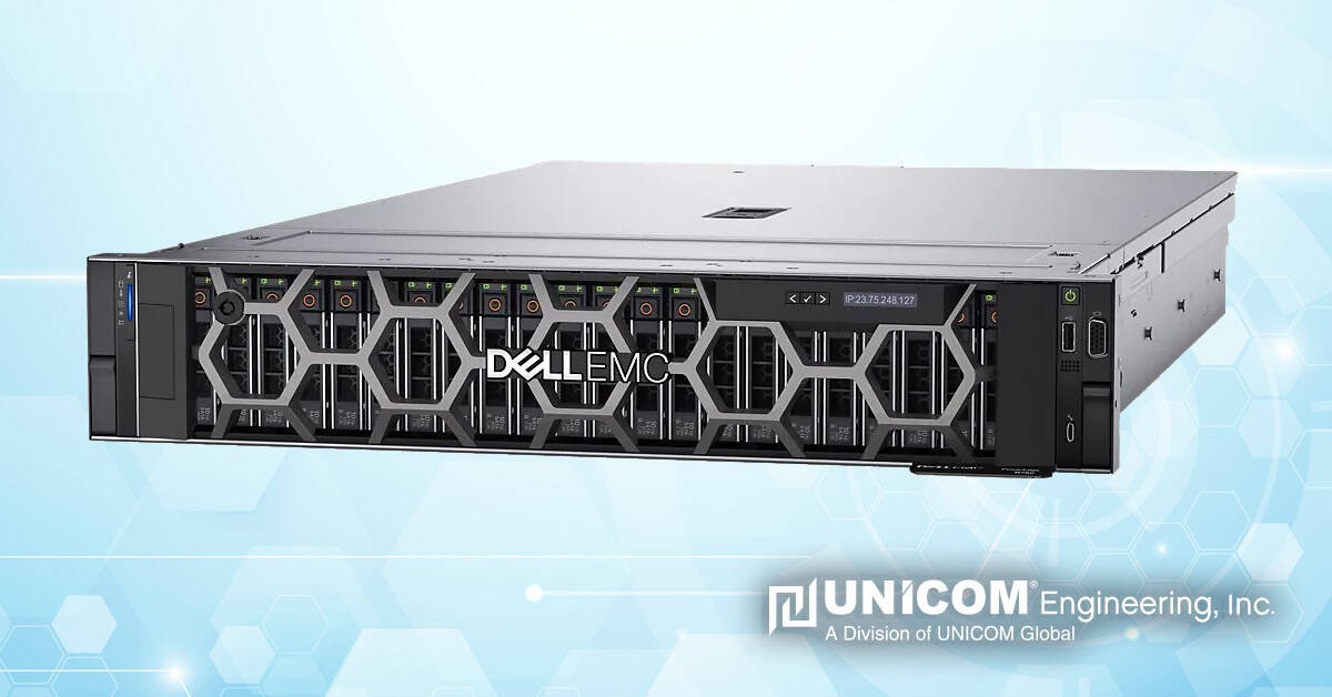 Dell EMC PowerEdge server with UNICOM Engineering logo in lower right corner