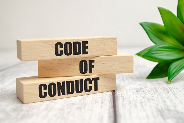 the word conduct on card index paper in filing cabinet
