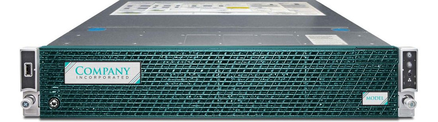 Standard painted Intel bezel with logo and model badge labels server branding for E-1800 R4 2U