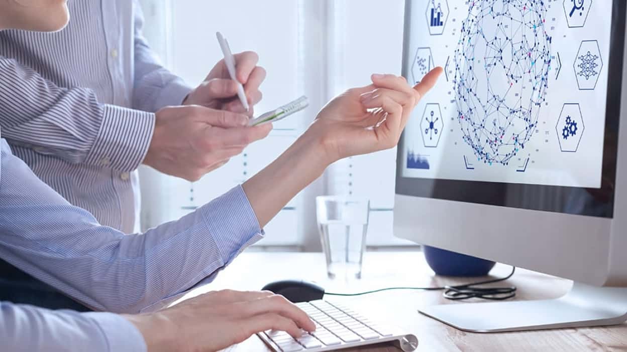 Data analysts working on data analytics